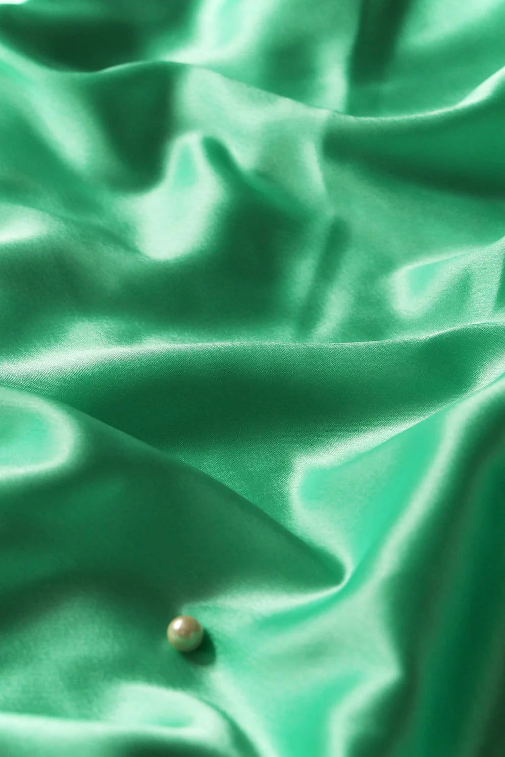 Adaa Bazaar Women's Mint Green Dyed Satin Fabric ₹ 145 per metre