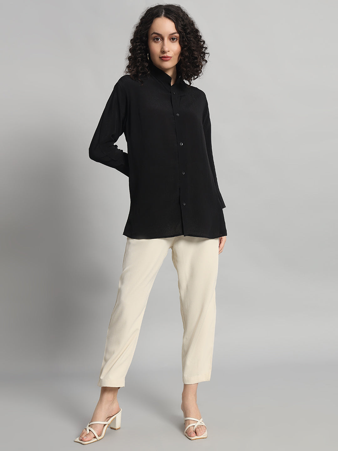 Adaa Bazaar Regular Fit Satin Casual Shirt