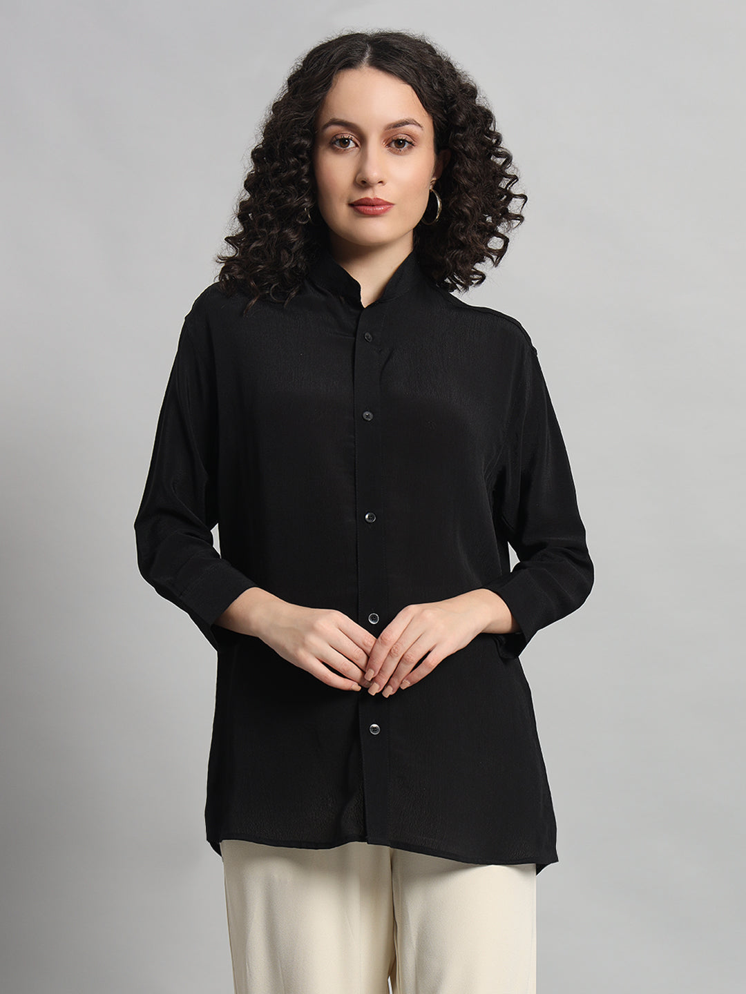 Adaa Bazaar Regular Fit Satin Casual Shirt