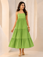 women cotton cambric midi dress