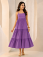 women cotton cambric midi dress