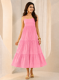 women cotton cambric midi dress