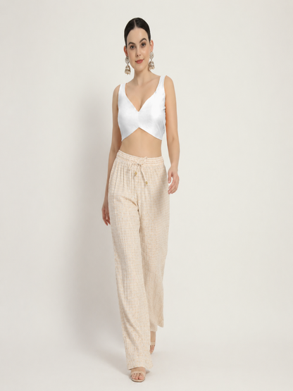 Adaa Bazaar Women's Readymade White Blouse with Pad