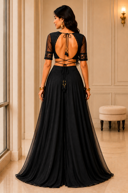 WOMEN SHARARA BLOUSE SET PERFECT FOR PARTY OR FESTIVE IN ANY WEATHER