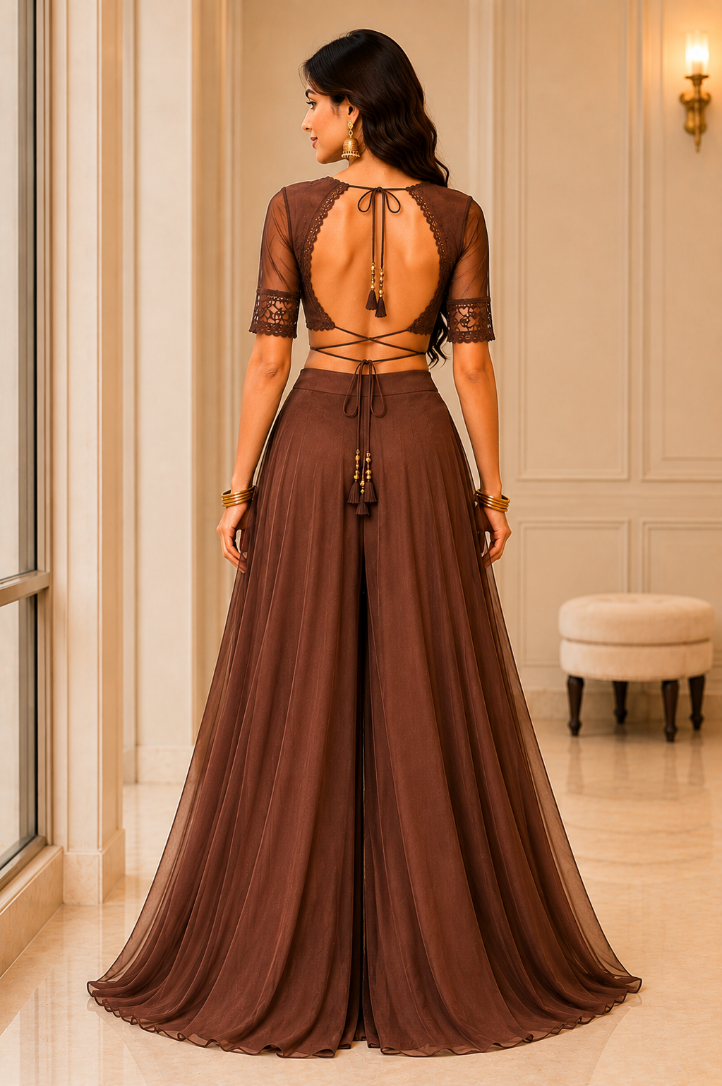 WOMEN SHARARA BLOUSE SET PERFECT FOR PARTY OR FESTIVE IN ANY WEATHER