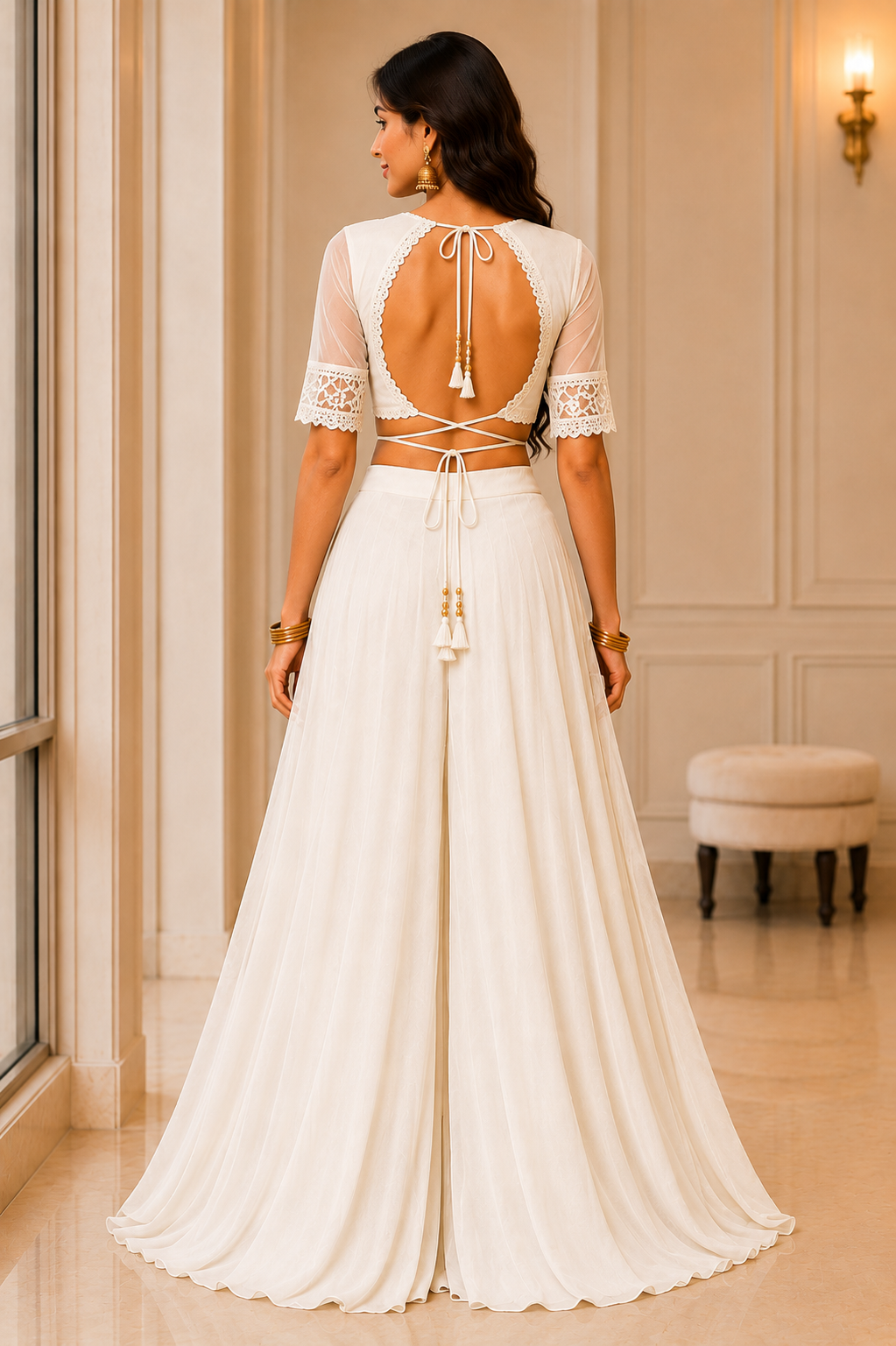 WOMEN SHARARA BLOUSE SET PERFECT FOR PARTY OR FESTIVE IN ANY WEATHER