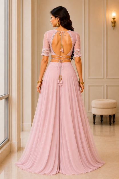 WOMEN SHARARA BLOUSE SET PERFECT FOR PARTY OR FESTIVE IN ANY WEATHER
