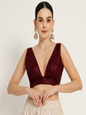 Adaa Bazaar Sequins Party Wear Cut Sleeves Stitched Blouse