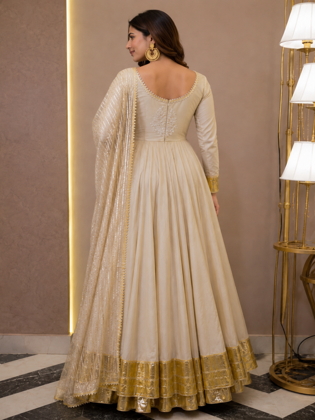Adaa Bazaar Women's Party Wear Anarkali Suit with Dupatta | Elegant Ethnic Wear for Women