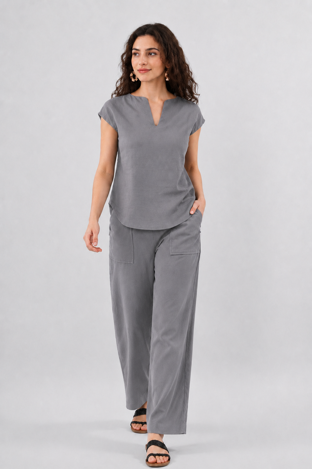 WOMEN COTTON CAMBRIC  CO-ORD SET FOR DAILY USE