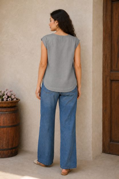 WOMEN COTTON CAMBRIC TOP FOR DAILY USE
