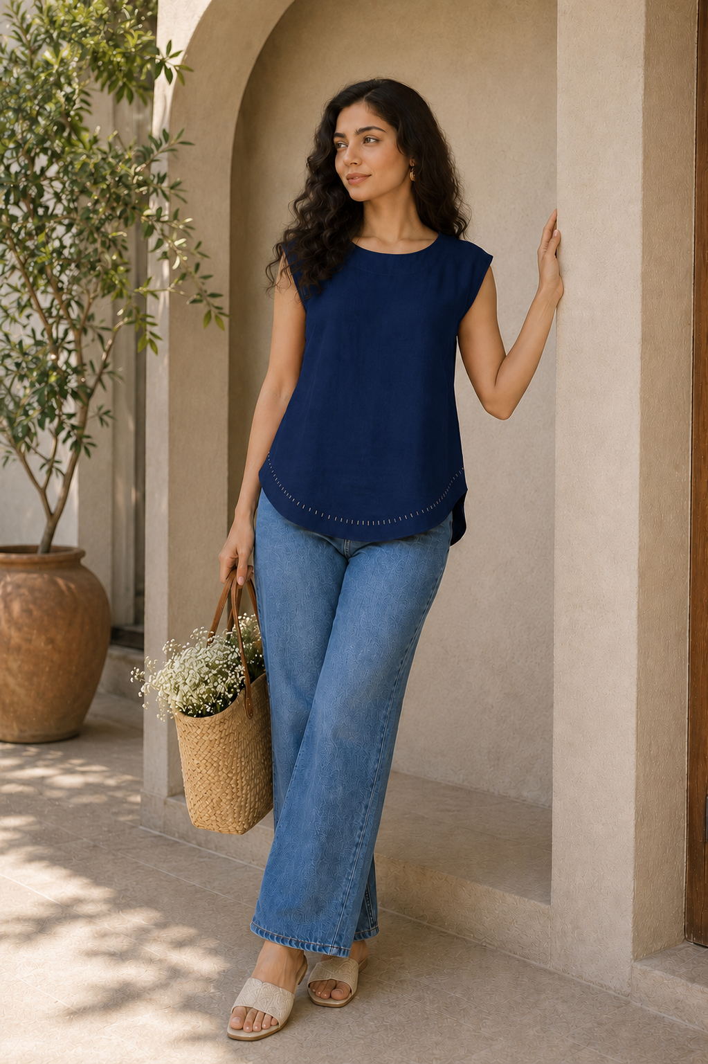 WOMEN COTTON CAMBRIC TOP FOR DAILY USE