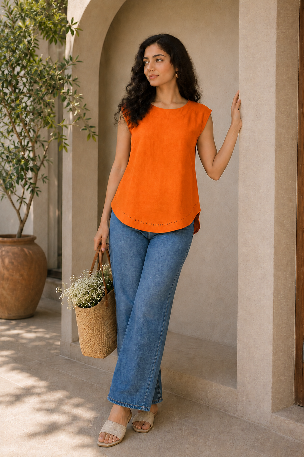 WOMEN COTTON CAMBRIC TOP FOR DAILY USE