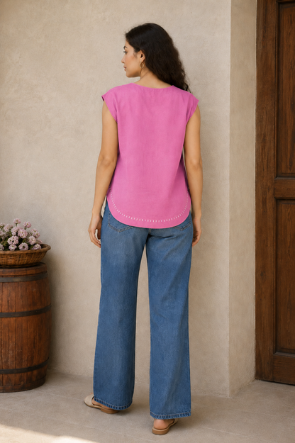 WOMEN COTTON CAMBRIC TOP FOR DAILY USE