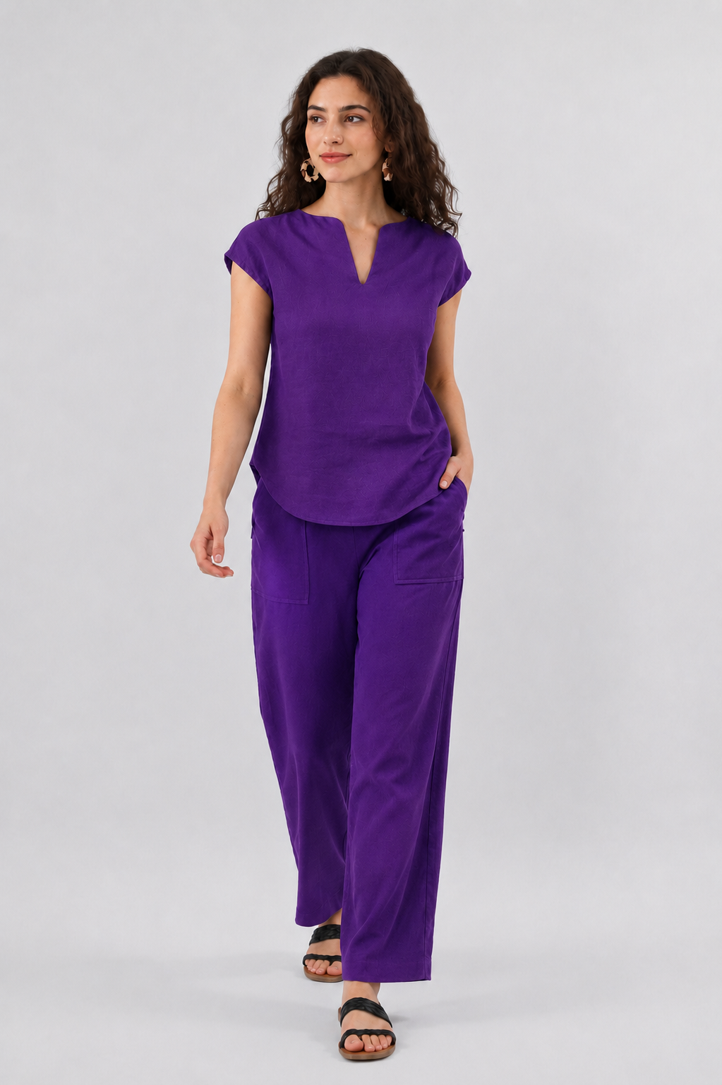 WOMEN COTTON CAMBRIC  CO-ORD SET FOR DAILY USE
