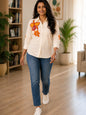 WOMEN EMBROIDED SHIRTS PERFECT FOR CASUAL AND FORMAL WEAR IN COTTON FABRIC
