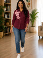 WOMEN EMBROIDED SHIRTS PERFECT FOR CASUAL AND FORMAL WEAR IN COTTON FABRIC