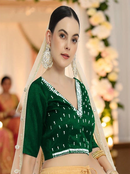 Adaa Bazaar Women's Readymade Blouse With Half Sleeves