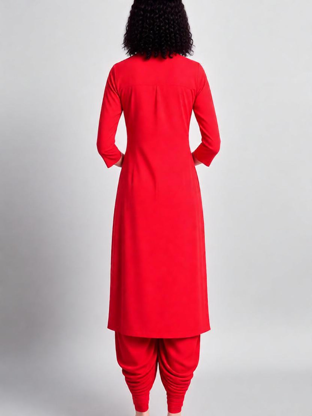 Adaa Bazaar Women's Deep Red Kurti With Stylish Patiyala Salwar